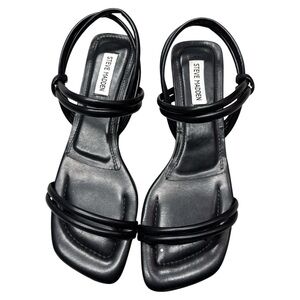 Steve Madden Sleek Black Sandals with heels